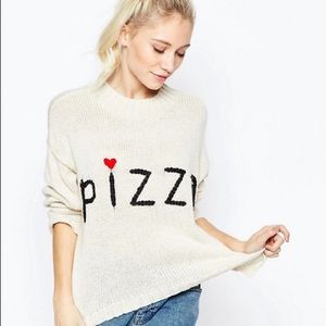Wildfox Pizza Sweater sz Small